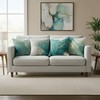 Hopomoon Marble Green Gold Throw Pillow Covers Set of 4,Luxury