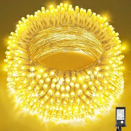 E T EASYTAO Luces Led de Navidad, 8Modos de Iluminación Que Cambian de Color, Enchufe de Extremo a Extremo para Interior, Navidad, Fiesta, Patio (Blanco Calido, 30M/300LED)