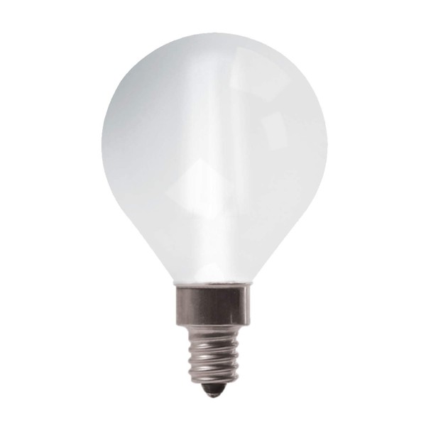 GE Dimmable LED Light Bulb, Frosted Decorative G16.5 Globe Light Bulb, 4.5-Watt (40-Watt Replacement) 350-Lumen, Daylight, Candelabra Light Bulb Base, 1 Pack LED Bulbs