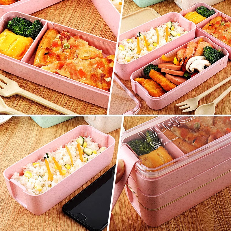 Daelesr 1 Pack Reusable Lunch Bento Boxes, Meal Prep Brotdose