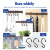 24PCS Metal Shower Curtain Hooks，Rust Resistant S Shaped Hooks Hangers