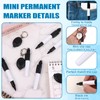 Welecom 20Pcs Mini Flashlight Keychain Permanent Marker Keychain Mini Keychain