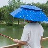 SUQ Foldable Fishing Umbrella Hat, Outdoor Hands Free Peaked Cap,