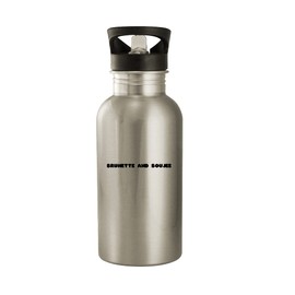 Brunette And Boujee - 20oz Stainless Steel Outdoor Water Bottle, Silver
