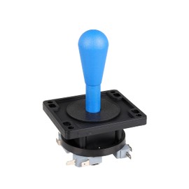 EG STARTS American Style Arcade Competition 2 Pin Bat Joystick 8 Way Switchable Elliptical Handle Precision 8 Way Clamp 4.8mm Blue