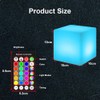 YATOSEEN Würfellampe, Tragbares Nachtlicht, Wiederaufladbare USB-Tischlampe, IP68 Wasserdicht Dimmbar RGB