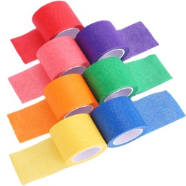 2 Inch Wide Colored Masking Tape, 7 Colors Rolls Painters Tape Art Craft DIY Tape for Kids Artist Teachers School Classroom Labeling Drafting Scrapbooking, 2inch x10.93yards