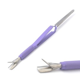 OdontoMed2011 C-curve Nail Pinching Tool Acrylic Gel Tips Multi-function Young Color Coated (Purple)