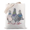 Three Pigeons Tote Bag Bird Watcher Tote Bag Bird Watching