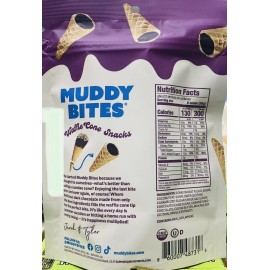 Muddy Bites DARK CHOCOLATE Waffle Cone Snacks 2.33 oz bag