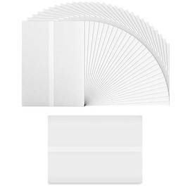 Xiciki 50pcs Pre-Folded Vellum Jackets with 5 Seal Stickers, Vellum Paper for Wedding Invitation, A5 Vellum Jackets Translucent Vellum Envelopes, Ideal for Wedding Baby Shower Birthday Party