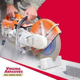 Virginia Abrasives 14" x .125" x 1"/20mm Ultra Value Concrete Diamond Blade – Wet/Dry Masonry Tool – High-Speed Cutting Disc, 1pc