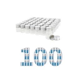 5Ml Small Glass Sample Vials with Aluminum Cap Screw Top Lids, Clear Liquid Glass Bottle,22x30mm,Pack of 100