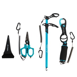 FLISSA 3PCS Fishing Tool Kit, Fishing Tools Set with Fishing Pliers, Fish Hook Remover and Fishing Braided Line Scissors with Sheath, Saltwater Resistant Fishing Gear with Fish Lip Gripper