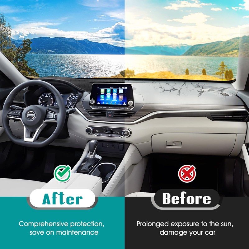 FIILINES Dash Cover for 2019-2026 Nissan Altima, Dashboard Mat Accessories