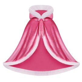 visofayo Girls Dress Up Hodded Cape Toddler Costume for Princess Cloaks