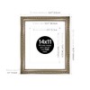 14x11 Gunmetal Ornate Photo Frame With White Mat For 11x9