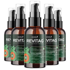 ReviTag Skin Serum – Natural Formula for Smooth Skin and Collagen Support – Non-GMO, Easy to Use, Made in GMP Facility, Made in USA - 2 Fl. Oz, 6 Month Supply