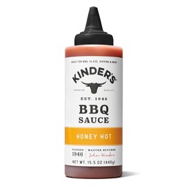 Kinder's Honey Hot BBQ Sauce, 15.5 ounce Plastic Bottle of Hot Honey Barbecue Sauce PErfect for Glazing, Dipping and More