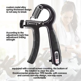 Eentrenador de Mano Fortalecedor de Dedos y Agarre Entrenador de Antebrazo con Contador Ideal Para el Tratamiento la Recuperación y el Entrenamiento de Fuerza de Las Articulaciones de Los Dedos (Juego de 5 piezas)