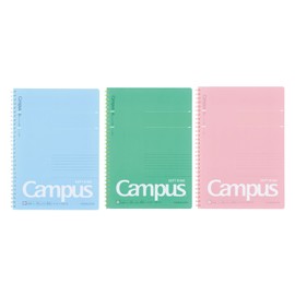 Kokuyo S111BTX3 Campus Soft Ring Notebook, Dotted B Ruled, B5, Set of 3