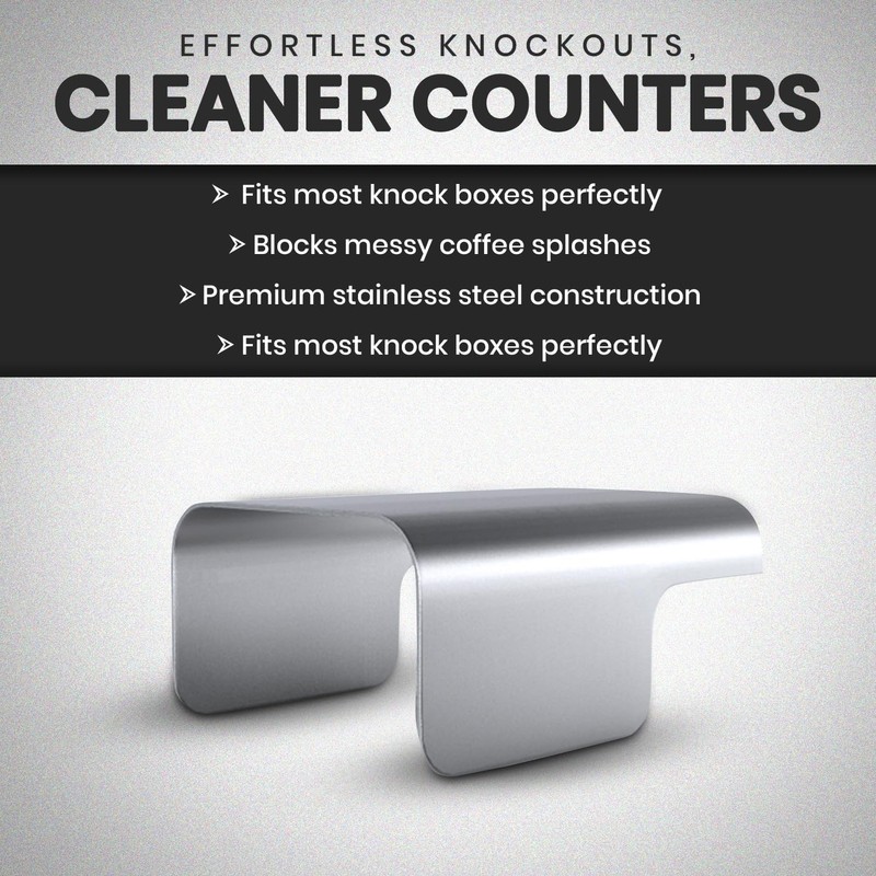 Rattleware Stainless Steel Espresso Knock Box Splash Guard for Home,
