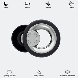 Jayine Ear Plugs for Noise Cancelling Ear Protection EarPlugs for Sleep,8 Pairs Ear Tips in XS, S, M, L -30dB Silicone Earplugs for Noise Reduction