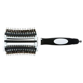 Olivia Garden ThermoActive™ Ionic Boar Combo Round Brush 65mm - 100% Boar & Nylon, Vented for Perfect Air-Flow, Curved Shape, Anti-Static&Ionized