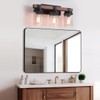 3-Light Farmhouse Vanity Light, Rustic Bathroom Light Fixtures Over Mirror