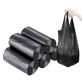 Small Trash Bags,5 Rolls 46x60 Cm 100 PCS 4 Gallon Garbage Bags , Trash Bags For Kitchen Bathroom Bedroom Office Use