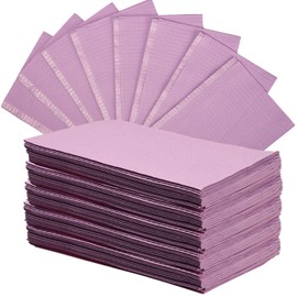 AOVNA 30 Pieces Disposable Dental Bibs Waterproof Scarf Towel Patient Bibs (Purple)