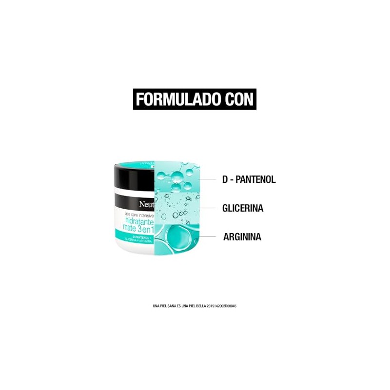 Neutrogena Face Care Intensive Crema Hidratante Facial Mate 3 en