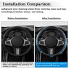 Car Leather Steering Wheel Cover - Panapi Material, Universal 14.5-15