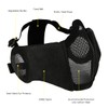 Yzpacc Airsoft Half Face Mask and Hat Set, Steel Mesh
