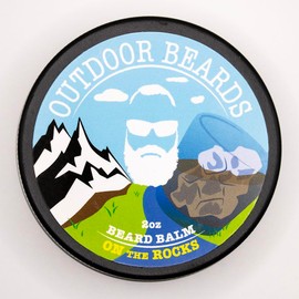 Outdoor Beards Beard Balm | 2 oz Cleansing Balm for Beards Short or Long | Beard Conditioner for Men | Essential Moisturizer for Every Man's Beard | Leave Hair and Skin Healthy (On the Rocks)