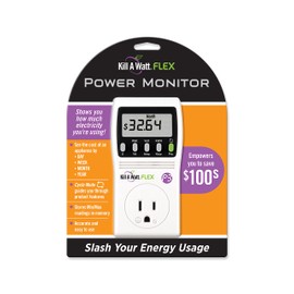 P3 International P4456 Kill A Watt Flex Plug-in Electricity Usage + Power Consumption Monitor, Watt Voltage Tester, Electrical Energy Saving Monitor with Auto Cost Calculator