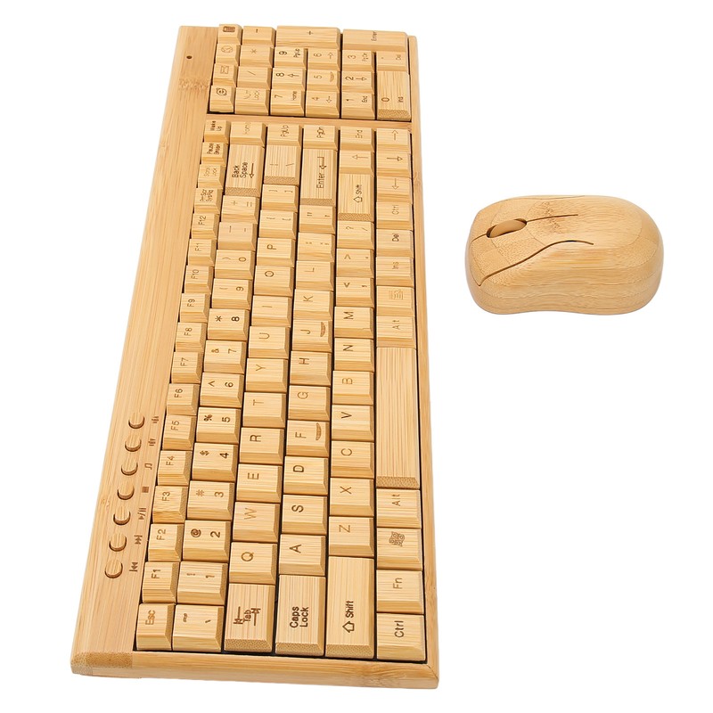 Computer Wireless Devices 2.4GHz Wireless Connection Plug and Play Bamboo