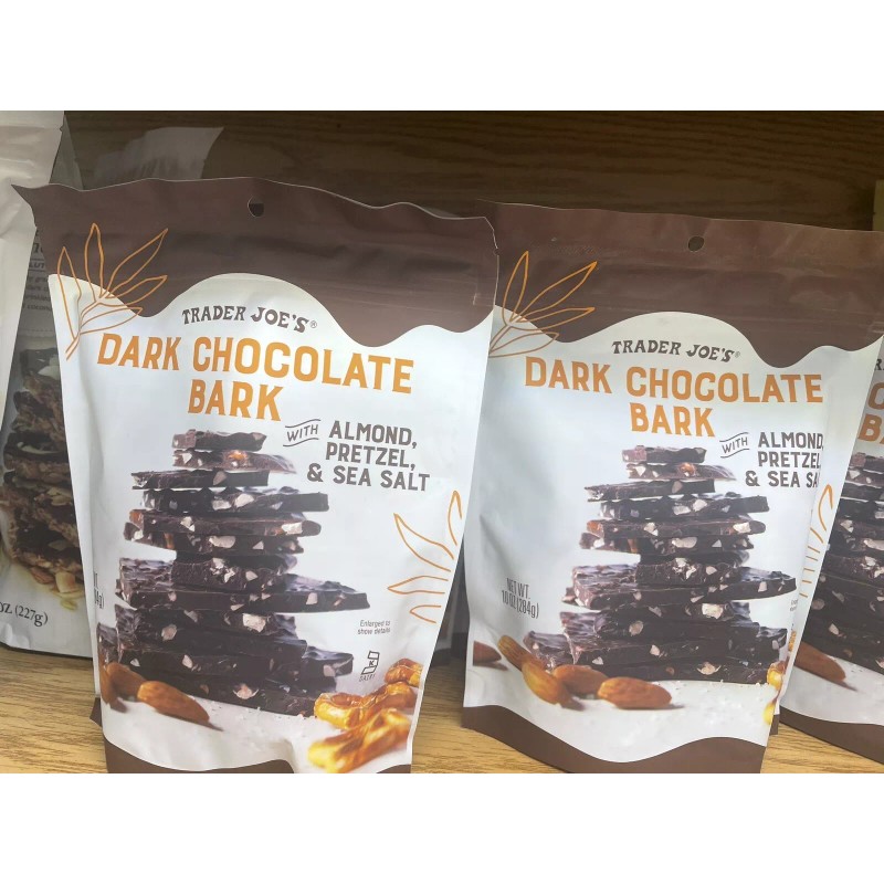 Trader Joe's 1 Trader Joe’s Dark Chocolate Bark with Almonds,