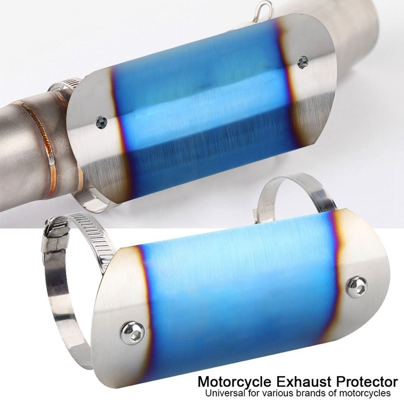 Motorcycle Exhaust Middle Pipe Heat Shield Link Tube Protector Cover