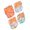 4 Packs Washable Baby Diapers Breathable Mesh Baby Cloth Nappy