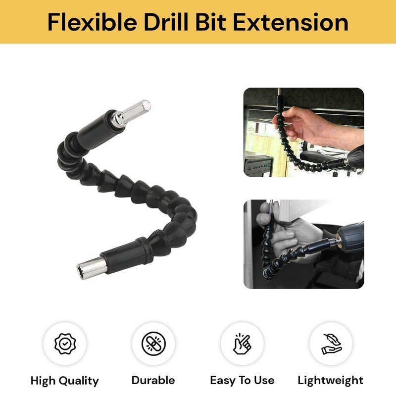 Spendeal Flexible Drill Bit Extension Hex Soft Shaft, Flexible Screwdriver
