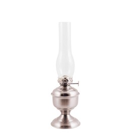 Vermont Lanterns – Brass Pico Table Oil Lamp (12", Pewter)