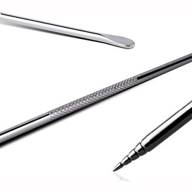 ANCLLO 2pcs 304 Stainless Steel Coffee Art Pen Barista Cappuccino Espresso Coffee Decorating Latte Art Pen Fancy Cafe Tool