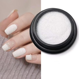 SMAILXIIYUE Nail Glitter Powder Black White Sliver Dust Sugar Powder,Sugar Glitter for Nails,Candy Coat Cosmetic Festival Powder DIY Nail,Sweater Design Manicure Decorations DIY Crafts (01)
