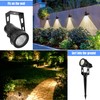 LAMPELIP Garden Spotlight LED Outdoor Waterproof White Pack of 4