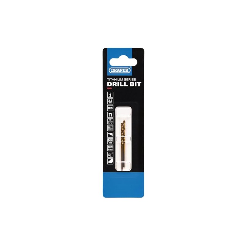 Draper 2pcs HSS Drill Bit 2.5 x 57 mm |