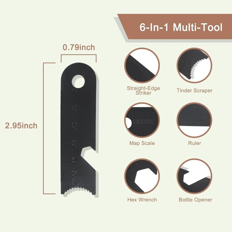 Fire Starter Survival Tool Kit: Ferro Rod & Multi-Tool for
