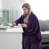 MOONLIGHT20015 Fleece Blanket Throws for Sofas - 400 GSM Purple