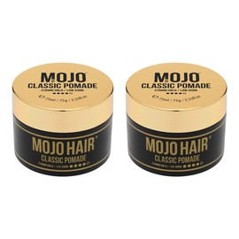 MOJO Hair Classic Mens Hair Pomade 2PK, Like Hair Wax For all Men’s Hair Styles, Restyle Over & Over, Men’s Hair Styling Products For Everyday Use, Water Based Pomade For Men 2x 75ml/64g