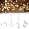 LED Christmas Lights with Suction Cup Snowman Star Moon Heart